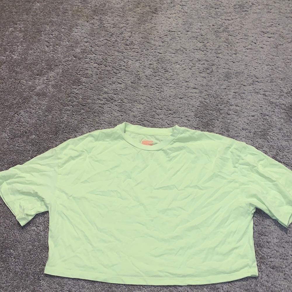 Neon green crop top